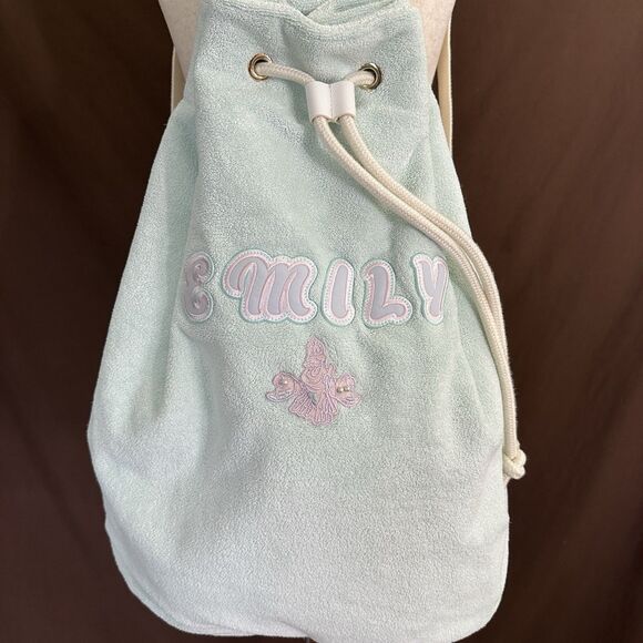 Stoney Clover Lane Terry Drawstring Bag Backpack SCL Bag Beach Mermaid Sebastian main image 5